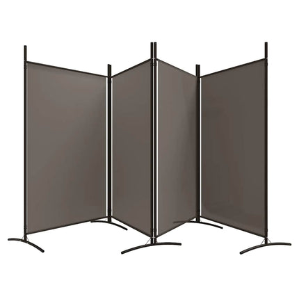 Rumsavdelare 4 paneler antracit 346x180 cm tyg
