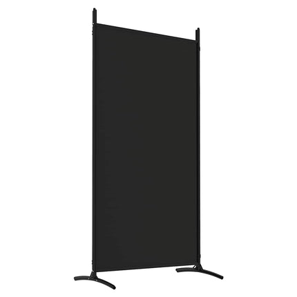 Rumsavdelare 4 paneler svart 346x180 cm tyg