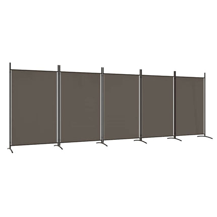 Rumsavdelare 5 paneler antracit 433x180 cm tyg