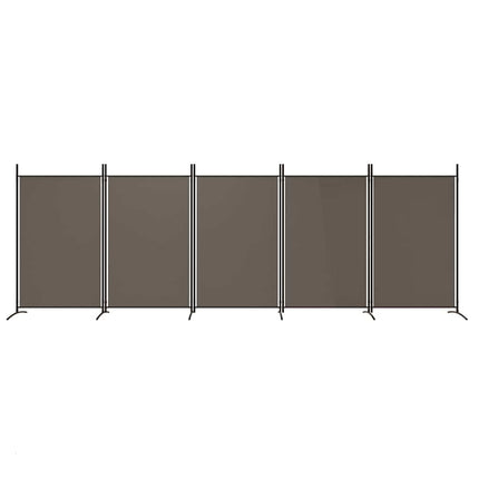 Rumsavdelare 5 paneler antracit 433x180 cm tyg