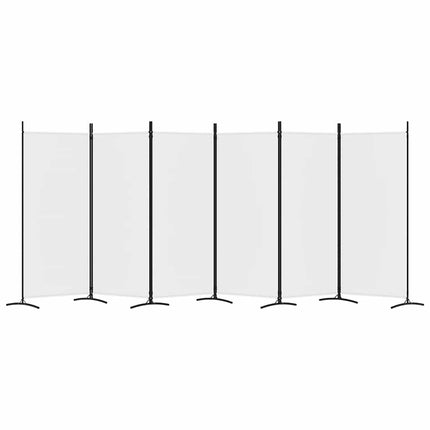 Rumsavdelare 6 paneler vit 520x180 cm tyg