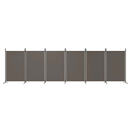 Rumsavdelare 6 paneler antracit 520x180 cm tyg
