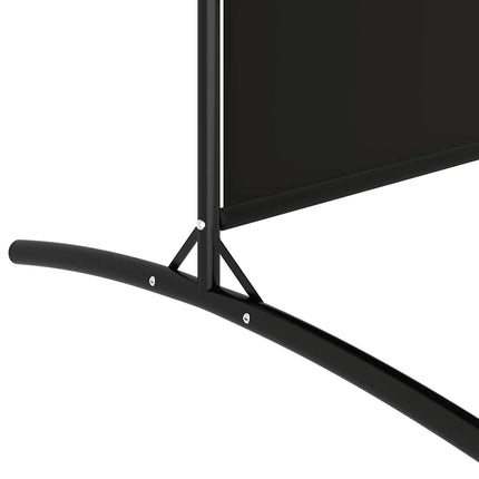 Rumsavdelare 6 paneler svart 520x180 cm tyg