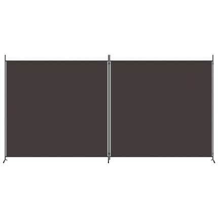 Rumsavdelare 2 paneler brun 348x180 cm tyg