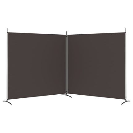Rumsavdelare 2 paneler brun 348x180 cm tyg