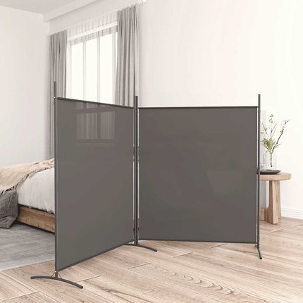 Rumsavdelare 2 paneler antracit 348x180 cm tyg