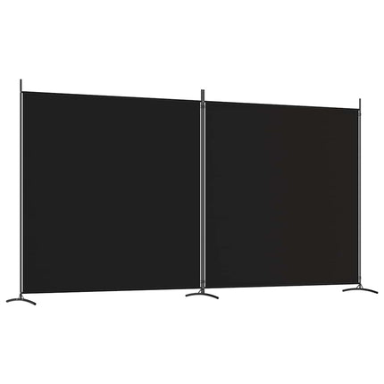 Rumsavdelare 2 paneler 348x180 cm svart tyg