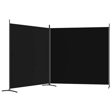 Rumsavdelare 2 paneler 348x180 cm svart tyg