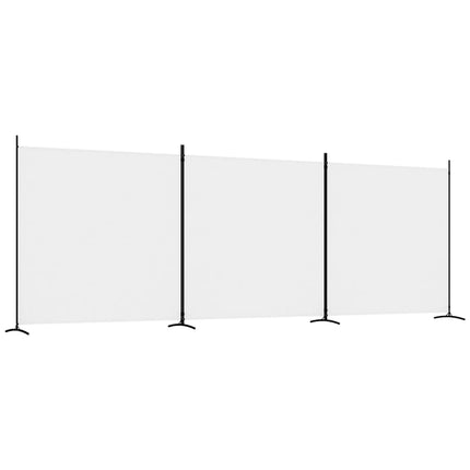 Rumsavdelare 3 paneler vit 525x180 cm tyg