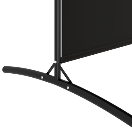Rumsavdelare 3 paneler svart 525x180 cm tyg