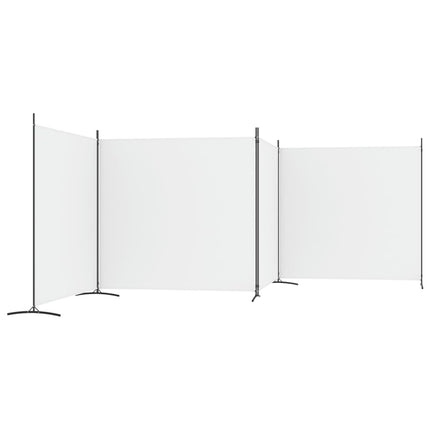 Rumsavdelare 4 paneler vit 698x180 cm tyg
