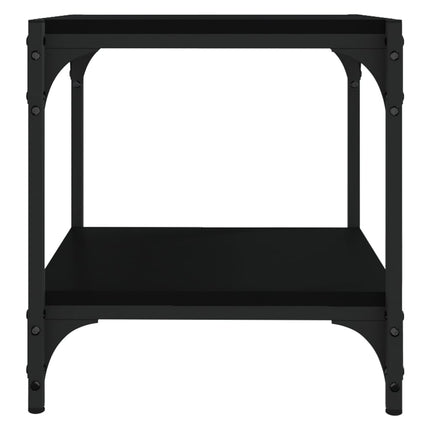 Tv-bänk svart 40x33x41 cm Konstruerat trä och stål