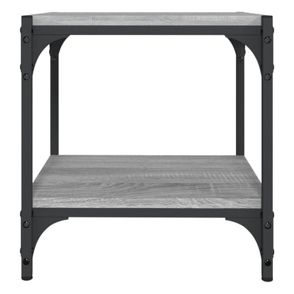 Tv-bänk grå sonoma 40x33x41 cm konstruerat trä och stål