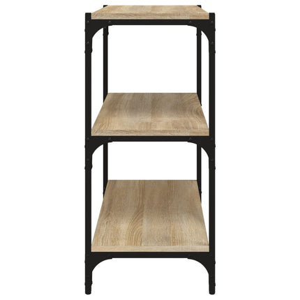 Bokhylla sonoma-ek 60x33x70,5 cm konstruerat trä och stål