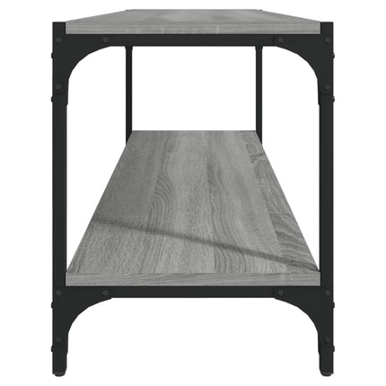 Tv-bänk grå sonoma 100x33x41 cm konstruerat trä och stål