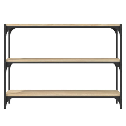 Bokhylla sonoma-ek 100x33x70,5 cm konstruerat trä och stål