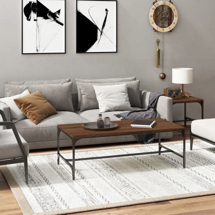 Soffbord brun ek 100x50x35 cm konstruerat trä