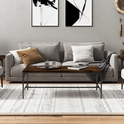 Soffbord rökfärgad ek 80x50x35 cm konstruerat trä