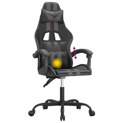 Snurrbar gamingstol svart och röd konstläder