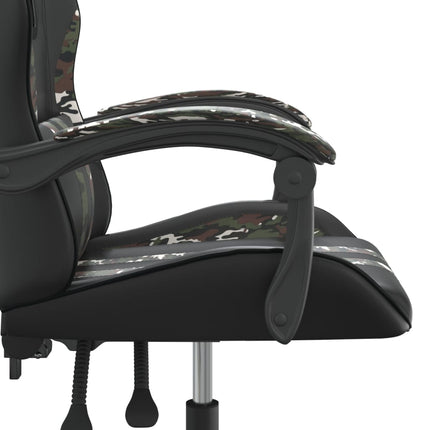 Snurrbar gamingstol svart och kamouflage konstläder