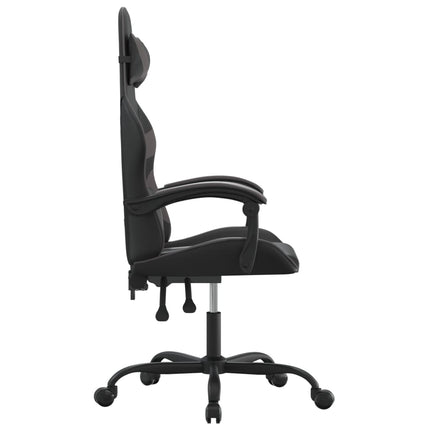 Snurrbar gamingstol svart och grå konstläder