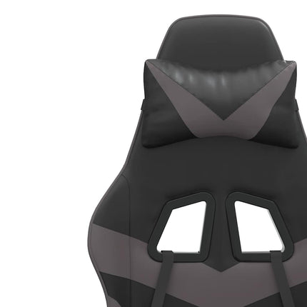 Snurrbar gamingstol svart och grå konstläder