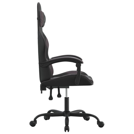 Snurrbar gamingstol svart och röd konstläder