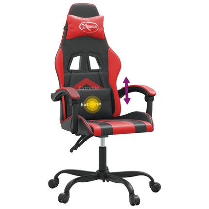Gamingstol svart och röd konstläder