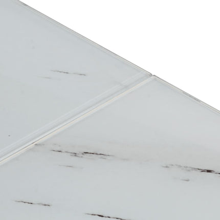 Soffbord silver rostfritt stål och härdat glas