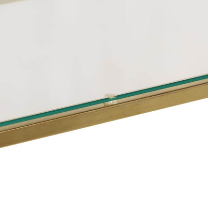 Konsolbord guld rostfritt stål och härdat glas
