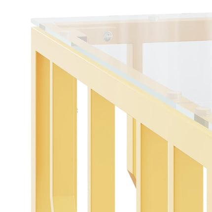 Soffbord guld 80x80x40 cm rostfritt stål och glas