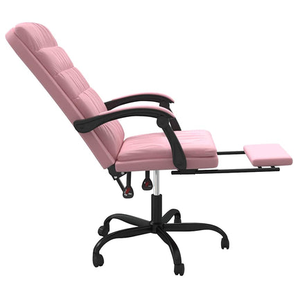 Kontorsstol rosa sammet