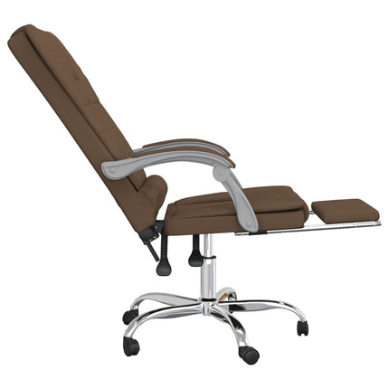 Kontorsstol med massage brun tyg