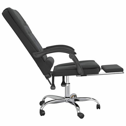Kontorsstol med massage svart sammet