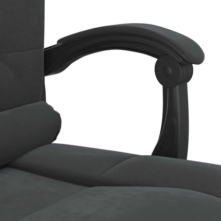 Kontorsstol med massage svart sammet