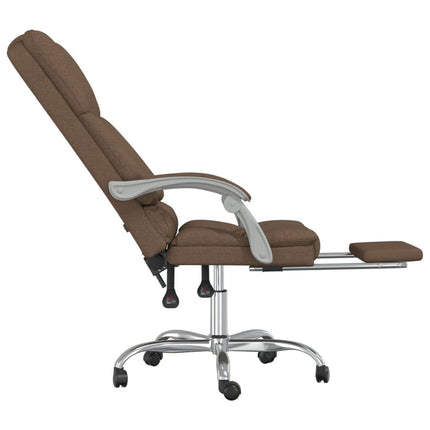 Kontorsstol med massage brun tyg