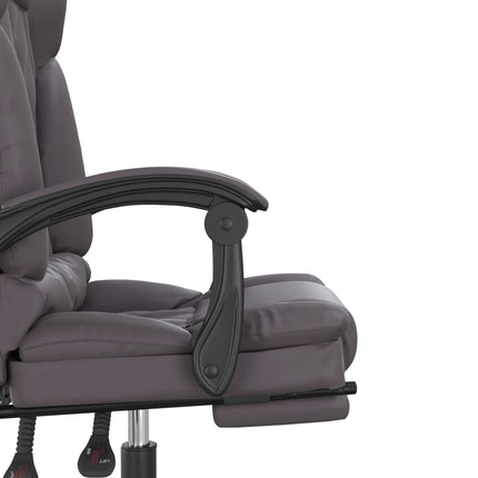Kontorsstol med massage grå konstläder