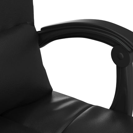 Kontorsstol med massage svart konstläder