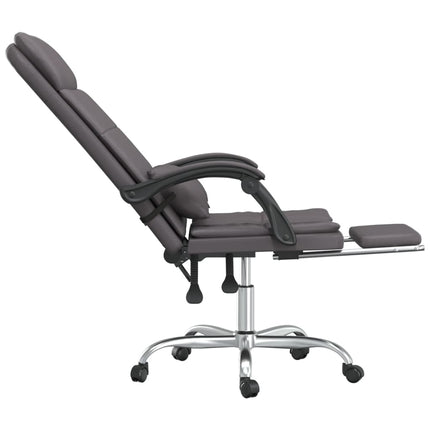 Kontorsstol med massage grå konstläder