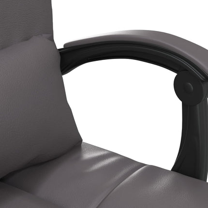 Kontorsstol med massage grå konstläder