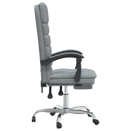 Kontorsstol med massage ljusgrå tyg