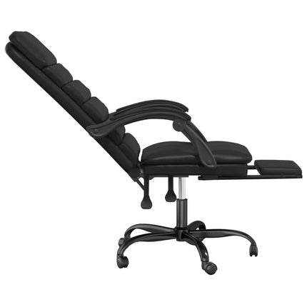 Kontorsstol med massage svart konstläder