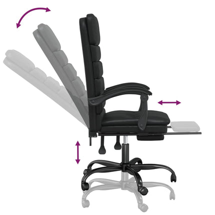 Kontorsstol med massage svart konstläder