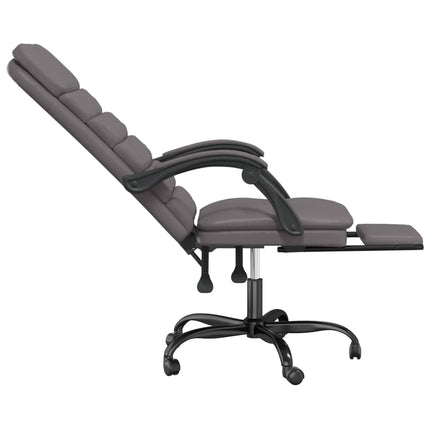 Kontorsstol med massage grå konstläder
