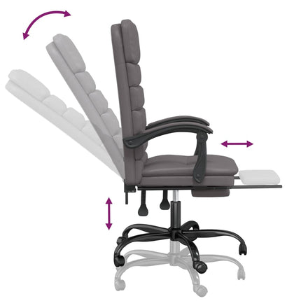 Kontorsstol med massage grå konstläder