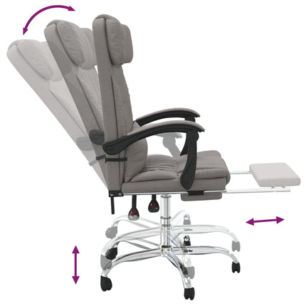 Kontorsstol med massage taupe tyg