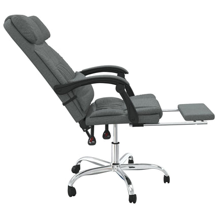 Kontorsstol med massage mörkgrå tyg