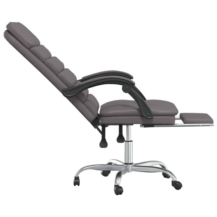 Massagestol med vilstol grå konstläder