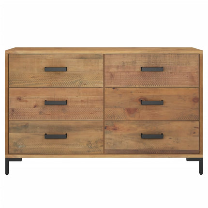Skänk brun 110x35x70 cm massiv furu