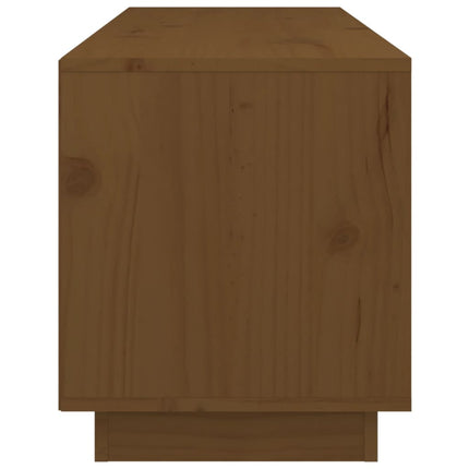 Tv-bänk honungsbrun 105x34x40 cm massiv furu